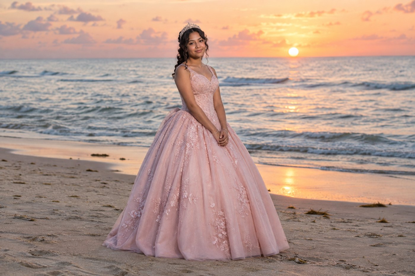 Session idea: An open setting. Pink · Coastal sunrise.